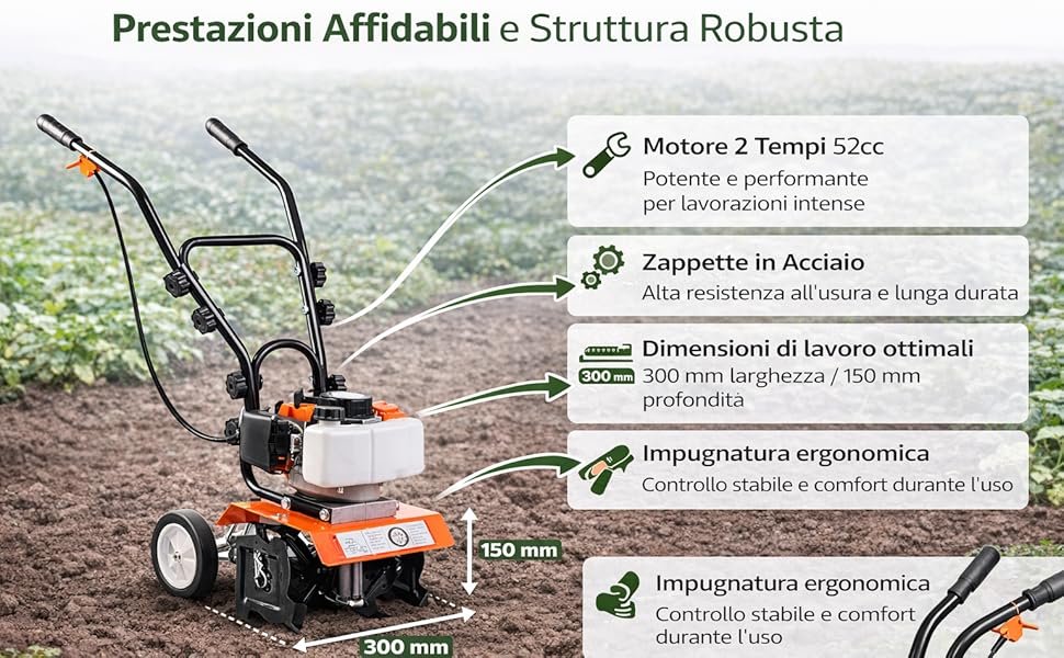 Motozappa Jhonsorr lavorazione terreno