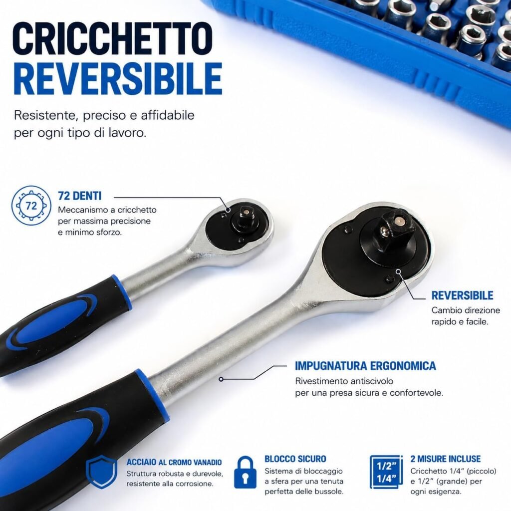 Scheda tecnica cricchetto reversibile